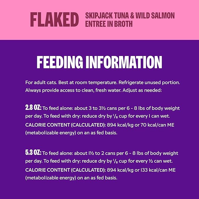 Wellness CORE Signature Selects Flaked Adult Wet Cat Food,Natural,Protein-Rich,Grain Free,2.8 Ounce (Skipjack Tuna & Wild Salmon),(Pack of 24)