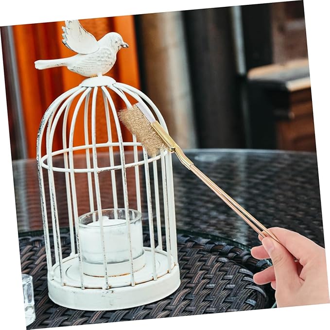 TOYANDONA 1Set Bird Cage Scrubbing Brush with Long Handle Durable Steel Bristles for Thorough Cleaning of Parrot Cages Animal Accessories Ergonomic Design for Easy Use