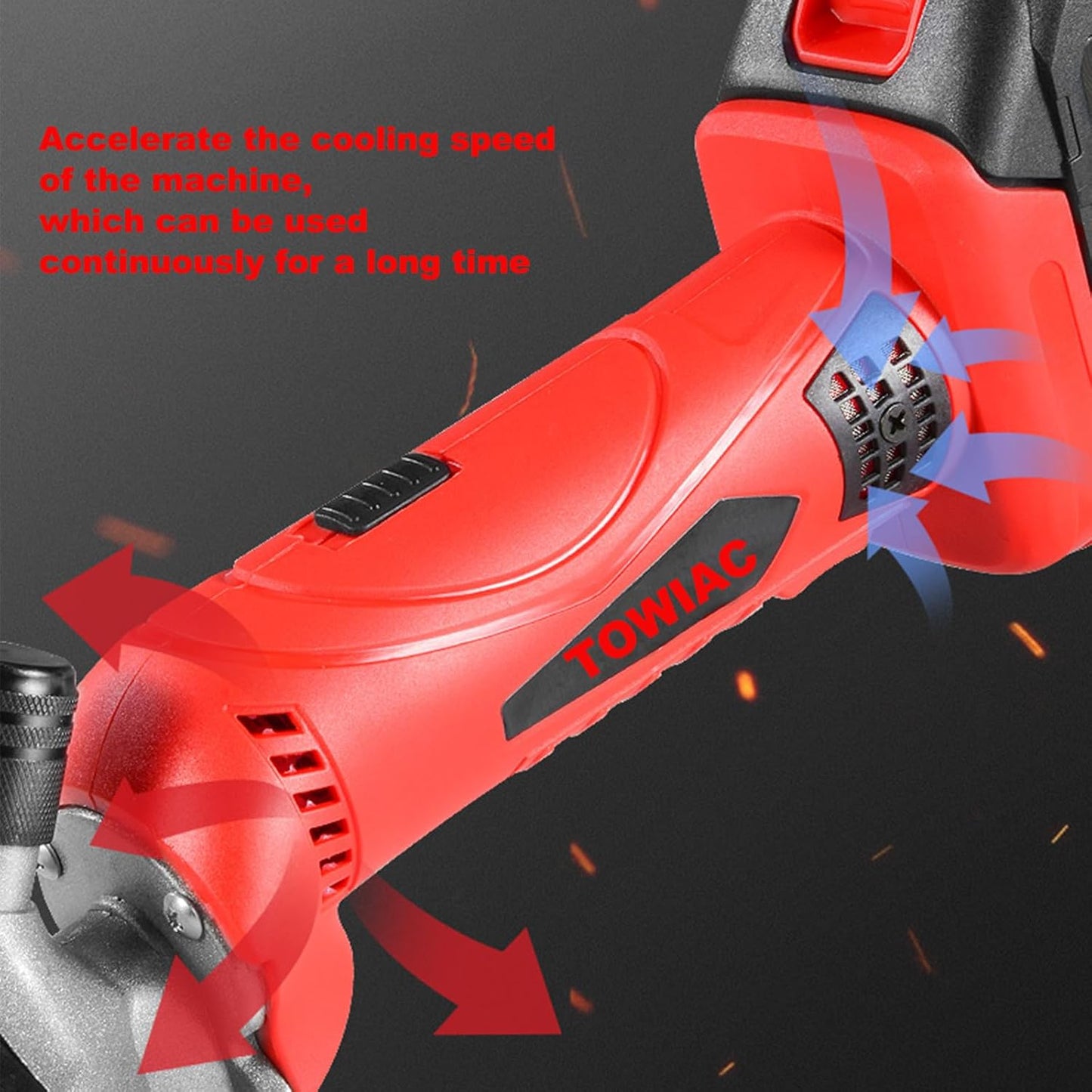 Cordless Electric Shears,Professional Sheep Shearing Clippers with 2 PCS Rechargeable Lithium Battery, 6 Speeds Heavy-Duty Farm Livestock Haircut Trimmer