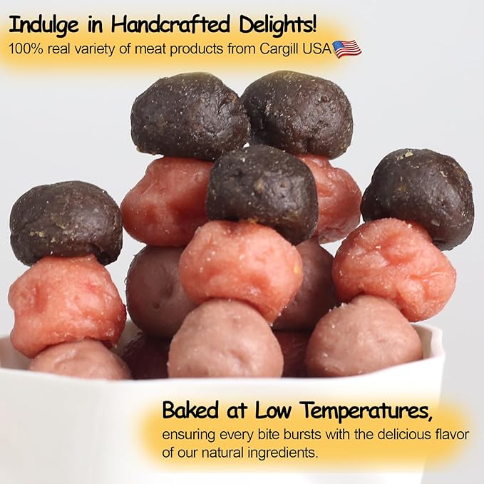 Dog Treats Chews, Multi-Flavor Dog Kabob Snacks, Made with Chicken, Duck, Salmon, Rabbit and Beef, Rawhide Sticks for Dogs