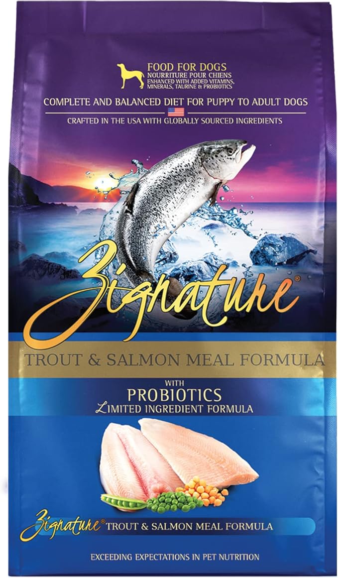 Zignature Dry Dog Food - Trout and Salmon Meal Formula, 12.5-Pound