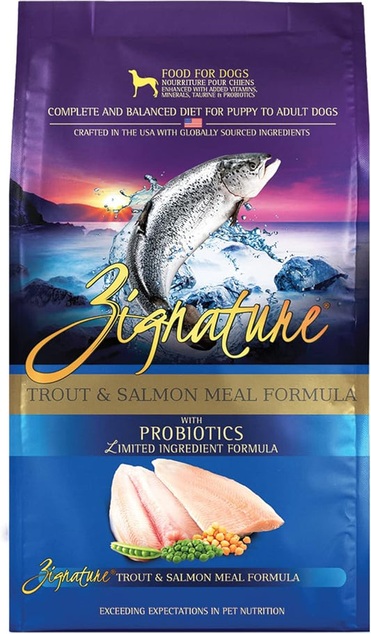 Zignature Dry Dog Food - Trout and Salmon Meal Formula, 12.5-Pound