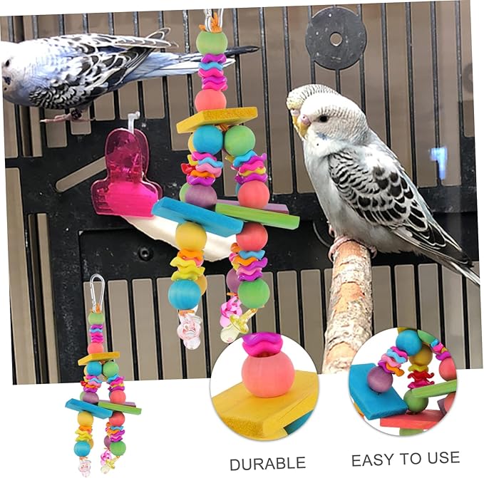 TOYANDONA Parrot Chew Toy for Medium and Small Birds Molar Toy Sturdy Non-Toxic Material for Cockatiels and Parakeets Bird Cage Accessory