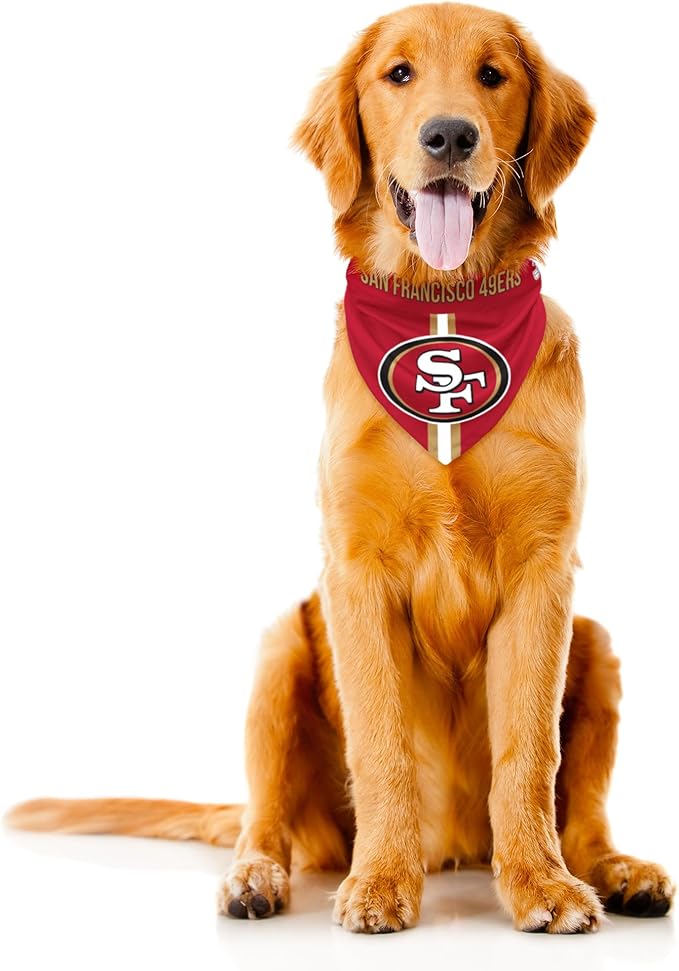 Littlearth NFL Reversible Pet Bandana - Officially Licensed Teams, Sizes XS to XL