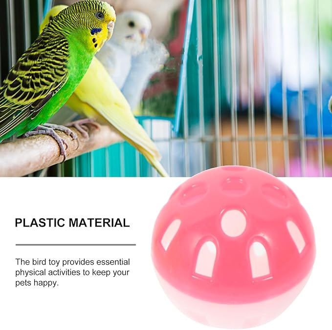 12pcs Plastic Bell Balls Bird Cage Bell Parakeet Chewing Plaything for Teeth Grinding and Playtime in Cage
