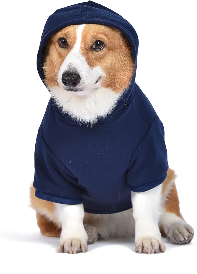 Star Wars for Pets The Mandalorian The Child Grogu Dog Hoodie with Leash Attachment Hole - Pet Outerwear for Dogs - Officially Licensed Dog Apparel & Accessories, Navy, Size Medium