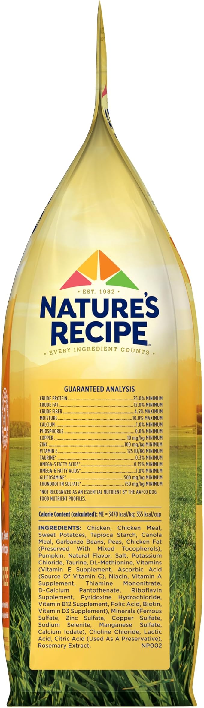 Nature's Recipe Grain Free Chicken, Sweet Potato & Pumpkin Recipe Dry Dog Food, 4 lb. Bag