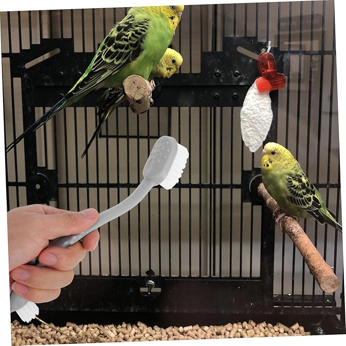 4pcs Bird Cage Cleaner Brush Long Handle Parrot Cage Washing Tool with Double Heads for Easy Cleaning and Maintenance for Pet Owners
