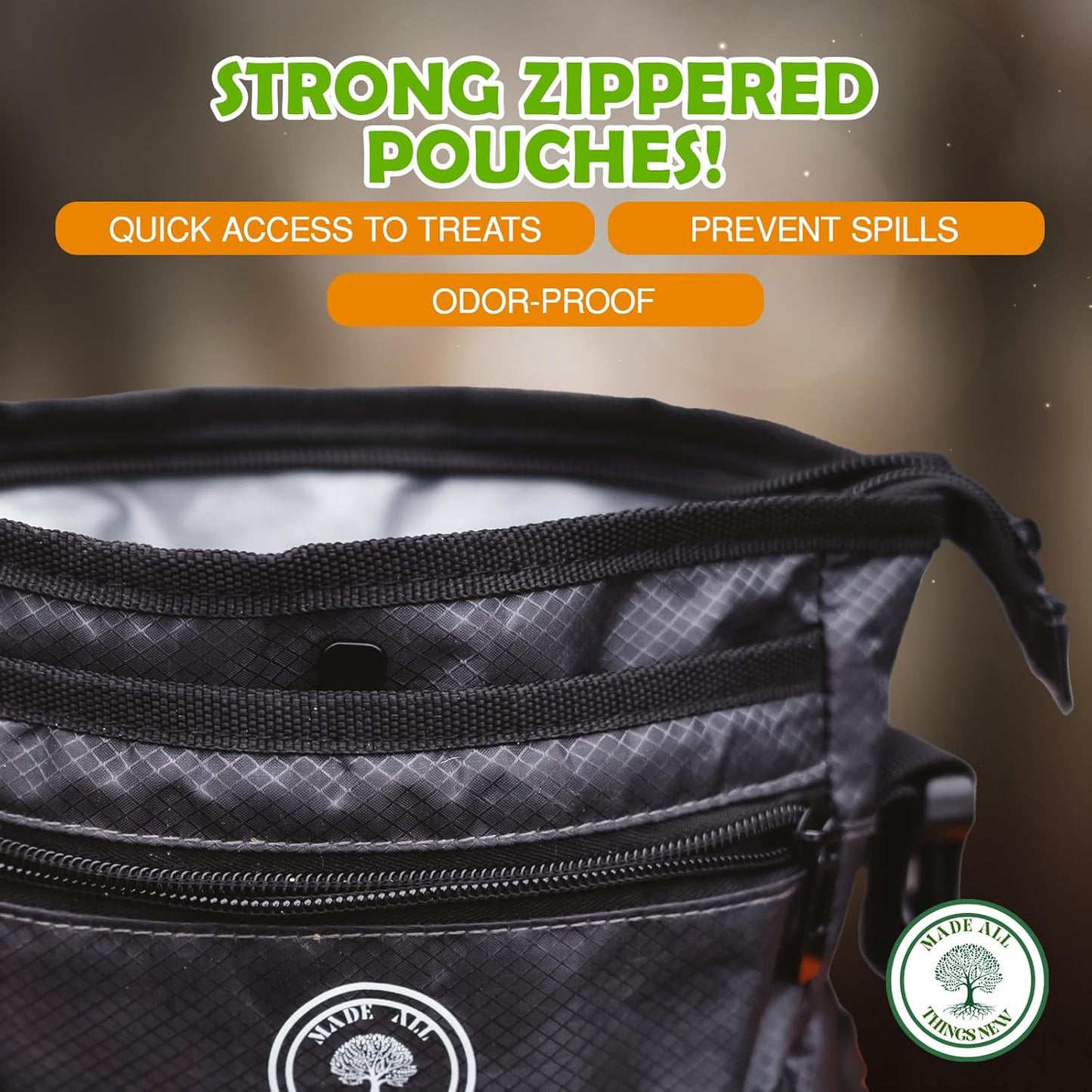 Dog Poop Holder with Dog Poop Bag Dispenser for Responsible Pet Owners - Leave no Trace!