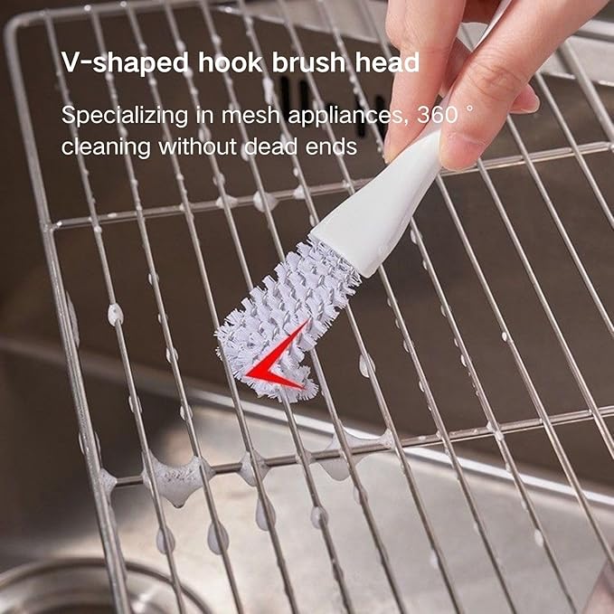 2-in-1 Birdcage Cleaning Tool (2PCS), Birdcage Cleaning Brush with Long Handle and Guano Removal Scraper, Parrot Cage Cleaning Accessories