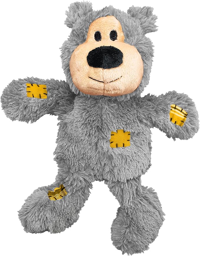 KONG XL 2 Pack - Soft Plush Dog Toy for Large Breeds - Durable, Cuddly & Squeaky - Perfect for Play & Comfort (Alligator/Bear)