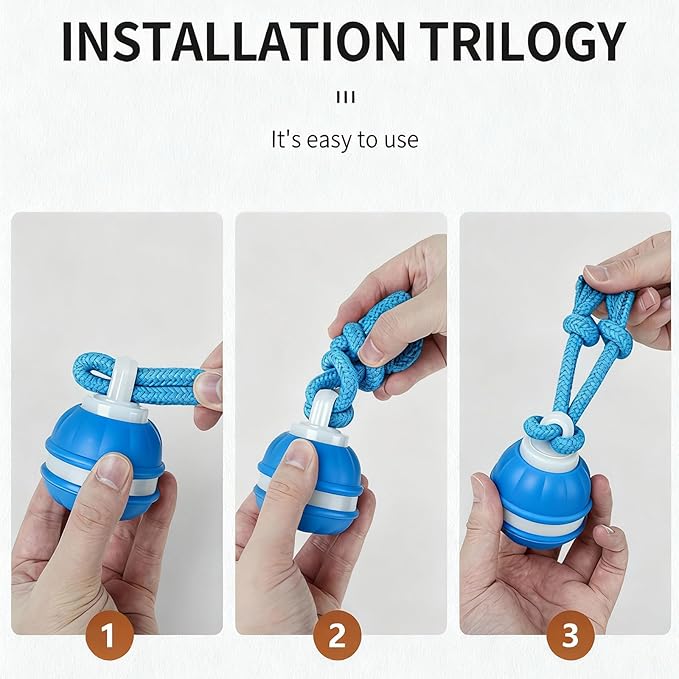 Interactive Dog Toy - Automatic Rolling Ball with Bird Sound, Durable Chew Toy for Small Medium Dogs & Cats, Type-C Rechargeable (Blue)
