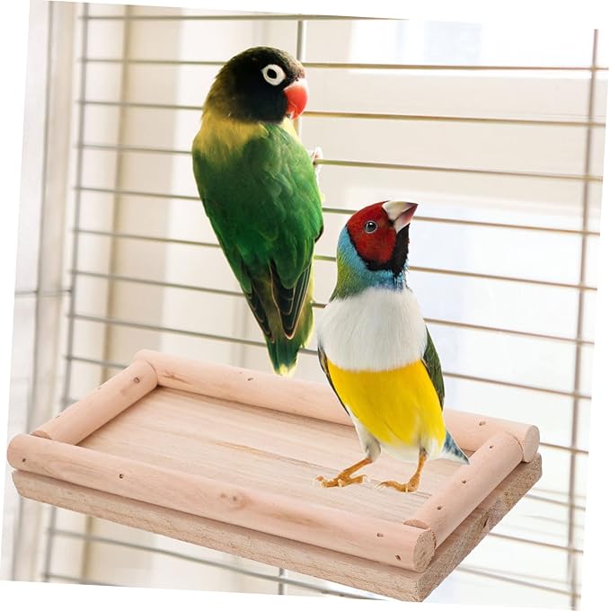 Toyvian Hamster Platform Ladder Parrot Bed Climbing Ramp for Chinchilla Cage Bird Cage Stand Accessories
