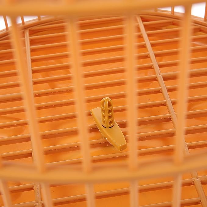 Plastic Hanging Bird Cage for Small Pets Round Parakeet Cage with 30cm Flat Top Outdoor Suitable for Domestic Birds