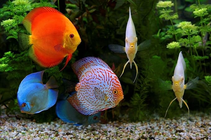 Tropical Fish Flakes, Mix of Krill, Color Enhancing, Spirulina Flakes for Cichlids, Angels, Live Bearers, Tetras, Guppies, All Tropical Fish...WL 6oz Med Jar