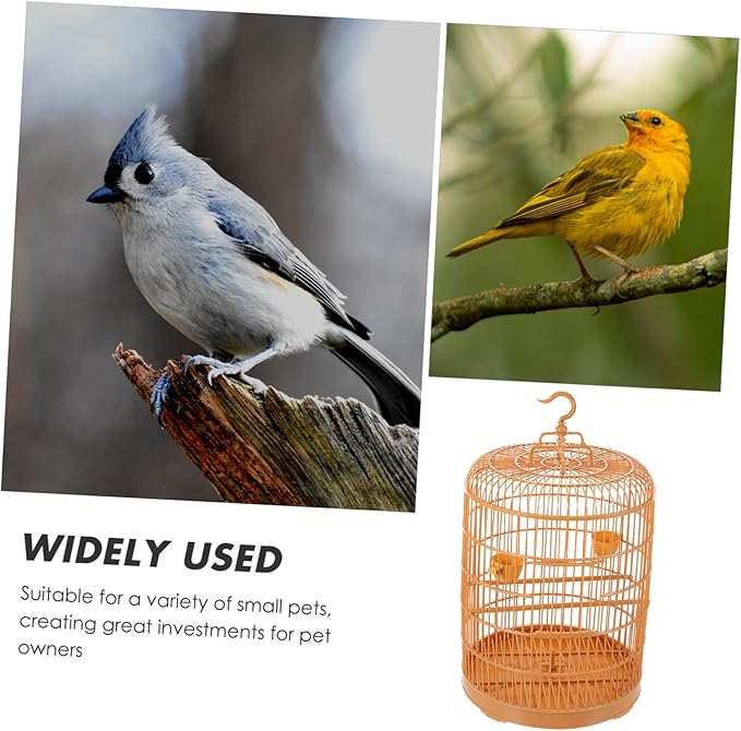 Luxshiny Hanging Plastic Bird Cage for Small Pets Capacity Secure Design Versatile Use Durable Craftsmanship Suitable for Parakeets Lovebirds Finches and Small Animals