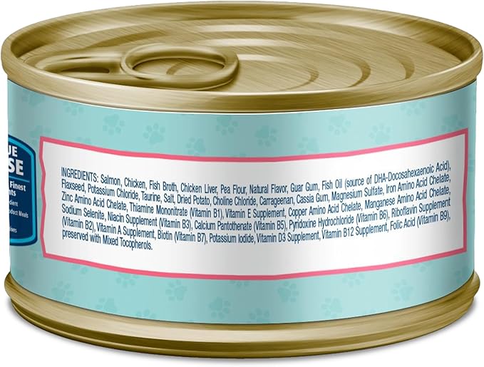 Blue Buffalo Baby BLUE Natural Grain-Free Wet Food for Kittens, Healthy Growth Formula with DHA, High-Protein Salmon Pate, 3 Ounce (Pack of 24)