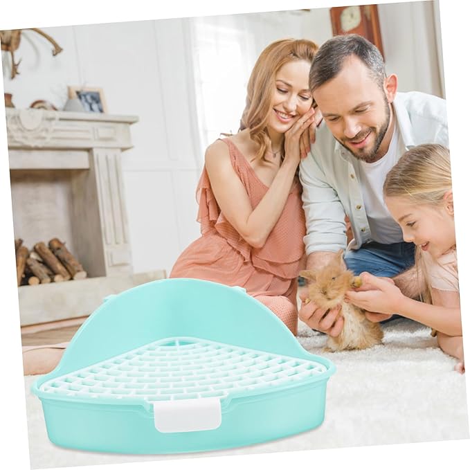 Totority Rabbit Litter Box Pet Potty Training Aid Triangle Cat Toilet Indoor Use