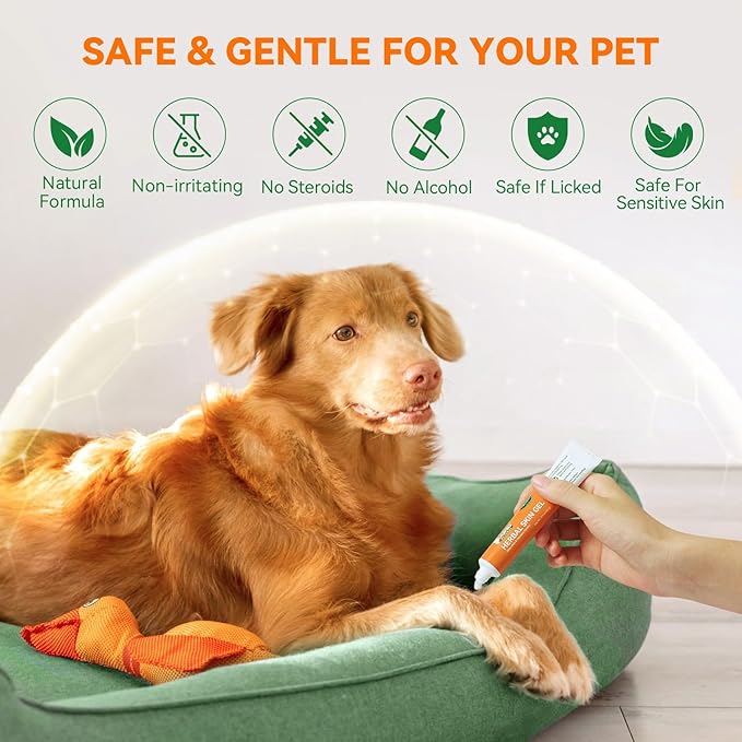 PUAINTA Dog Wound Care Herbal Skin Gel for Heals Wounds, Skin Irritation, Soothes Inflammation, Prevents Infection, Scratches & Minor Cuts, Natural Dog Wound Ointment