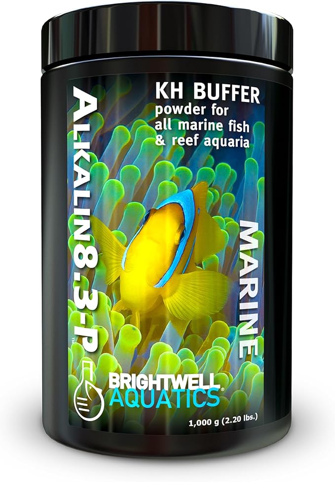 Brightwell Aquatics Alkalin8.3-P Powdered Alkalinity Buffer for Reef Aquariums – Regulates pH to 8.3, Promotes Aragonite Growth, Free of Phosphate & Additives, 1000g