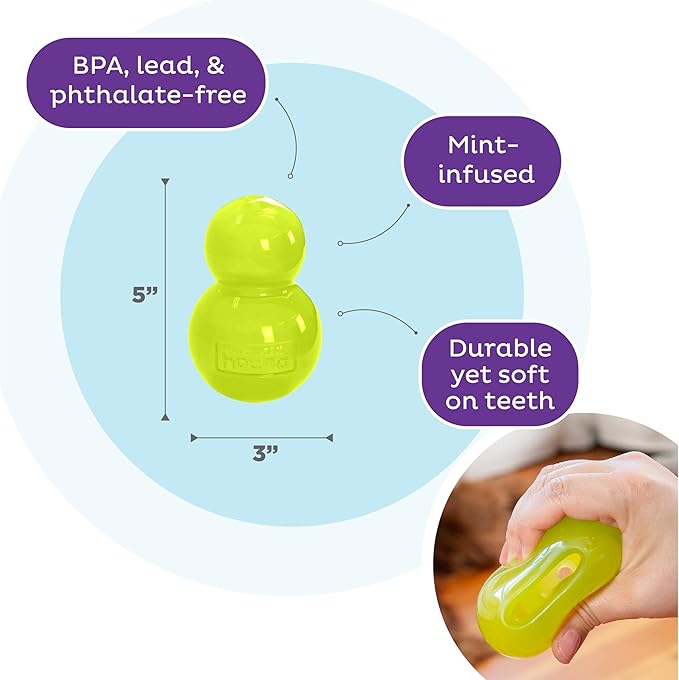 Outward Hound Double-Tuff Stuffable Dog Toy, Large 5-Inch Green - Treat Dispensing Chew Ball for Medium to Large Dogs, Interactive Puzzle for Enrichment & Slow Feeding (Pack of 2)