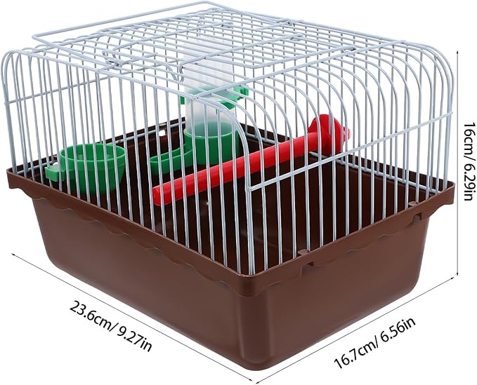 NUOBESTY Portable Bird Carrier Cage for Travel with Perch Food Box Water Dispenser Lightweight Spacious Parrot and Lovebird Travel Cage for Small Birds and Pets Easy-Clean Design