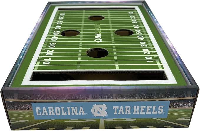 Pets First NCAA North Carolina Tar Heels Cat Scratcher Box, Game Day Cat Toy, NCAA Football Field Designed Cat Scratcher and Lounge, Stimulating Cat Game