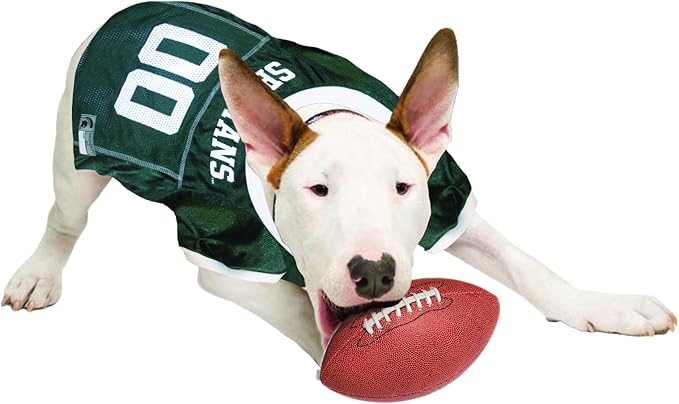 NCAA College Michigan State Spartans Mesh Jersey for Dogs & Cats, Small. Licensed Big Dog Jersey with Your Favorite Football/Basketball College Team (Pack of 2)