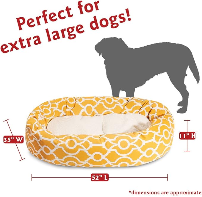 Majestic Pet 52" Athens Citrus Sherpa Bagel Bed