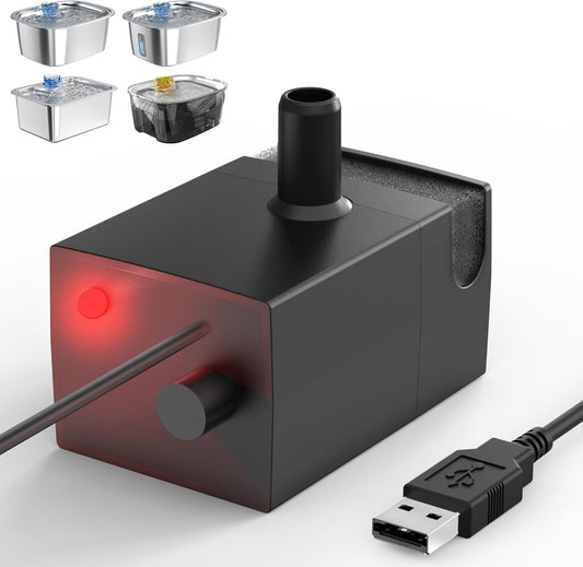 Dog Water Fountain Pump Replacement for D2341, D2419, D2223, D2322 Models, Pet Water Fountain Replacement Pump for PETNF Stainless Steel Large Dog Fountain for Large Dogs, Long Lifespan, Ultra Quiet