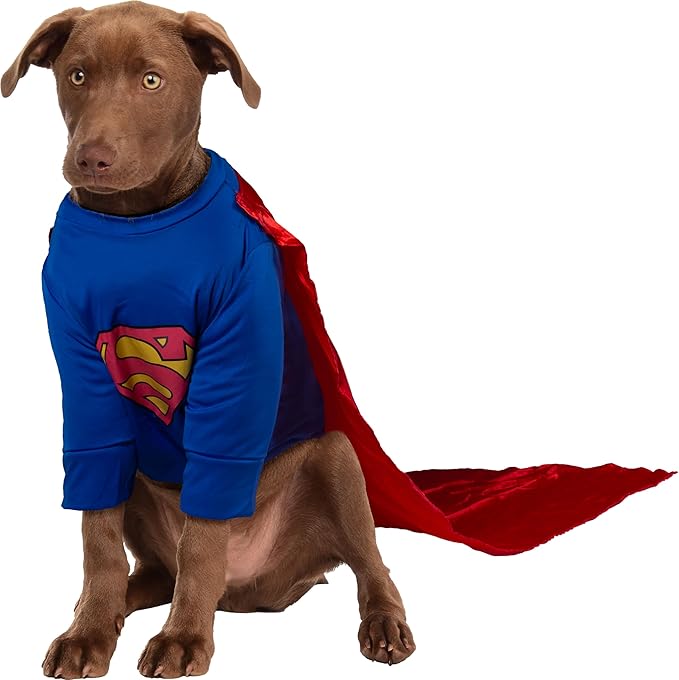 DC Comics Superheroes: Superman Pet Costume for For Dogs or Cats by Rubies, XXXL