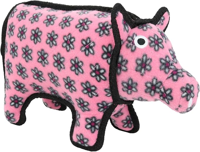 TUFFY - World's Tuffest Soft Dog Toy -Barnyard- Multiple Layers. Made Durable, Strong & Tough. Interactive Play (Tug, Toss & Fetch). Machine Washable & Floats. (Pig, Medium 2 Pack)