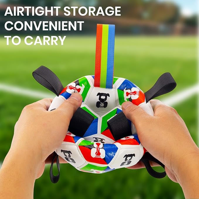 World Cup Soccer Ball Dog Toy, Durable and wear-Resistant, Suitable for Both Cats and Dogs, Ideal for Fetch Training, tug-of-war Games, Entertainment, and chew Toys for Puppies (6 inches).
