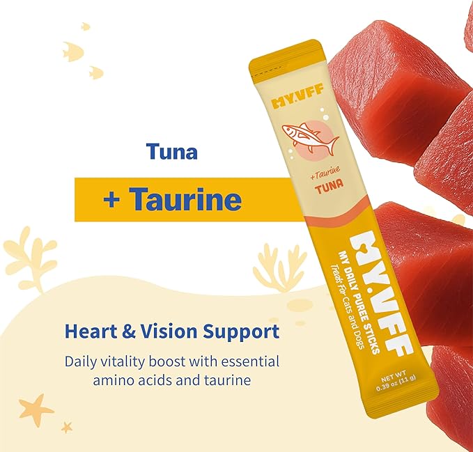 My Daily Puree Sticks for Cats & Dogs, 48 Healthy Lickable Treats – Vet-Formulated Cat Tube Treats & Dog Snacks with Taurine, Glucosamine, Omega-3 & Postbiotics, Made in Korea
