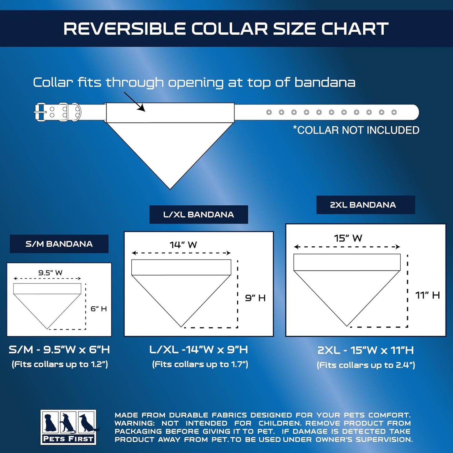 Pets First Collegiate Pet Accessories, Reversible Bandana, Georgia Bulldogs Size XX-Large