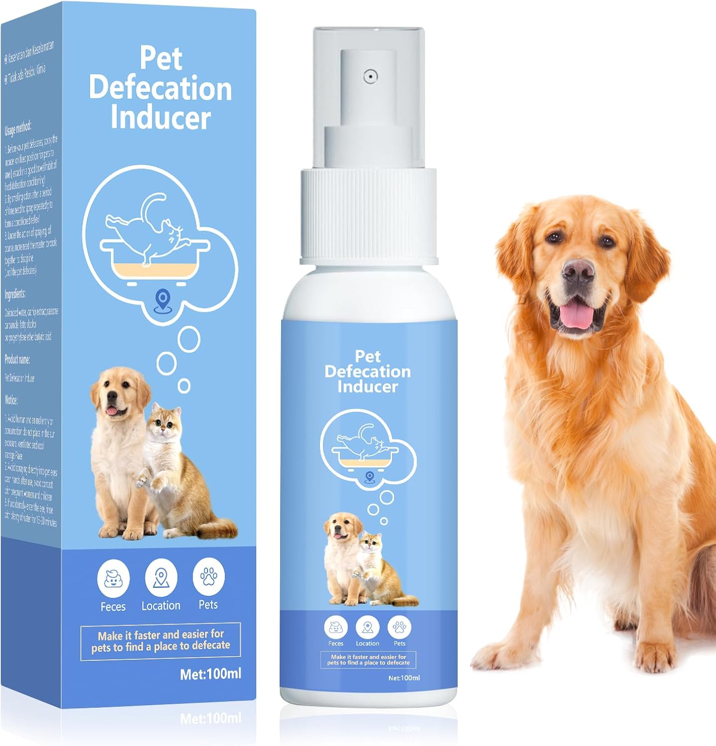 Potty Training Spray for Dogs,Puppy Potty Training Spray,Correct The Dog's Bad Defecation Behavior and Help You Train Your Dog to Go to The Toilet in The Right Place-100M
