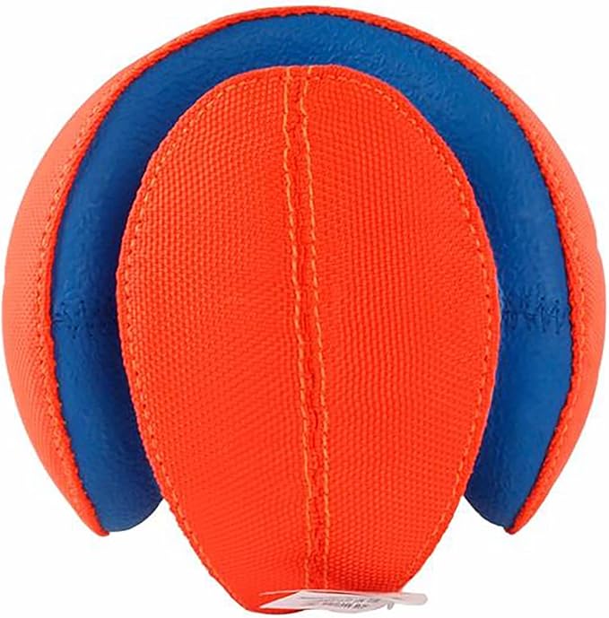 Chuckit! Kick Fetch Ball Dog Toy, Large (8 Inch) & Indoor Fetch Ball Dog Toy (4.75 Inch), Orange and Blue