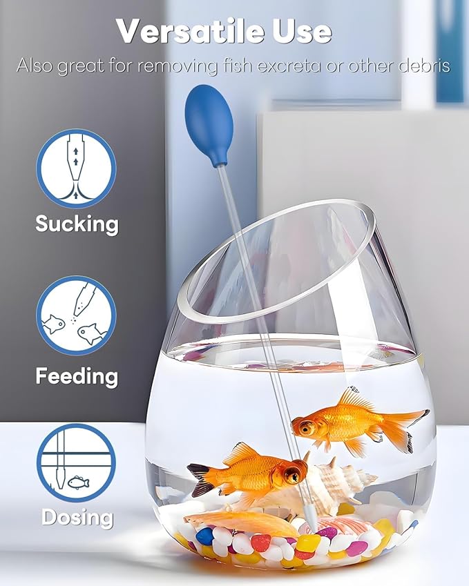 Pawfly Aquarium Coral Feeder 15.7 Inch Long Tube Coral Food Feeder Manual Feeding Tube Fish Excreta Cleaner Long Acrylic Syringe for Reef Marine Fish Shrimp Aquatic Plants