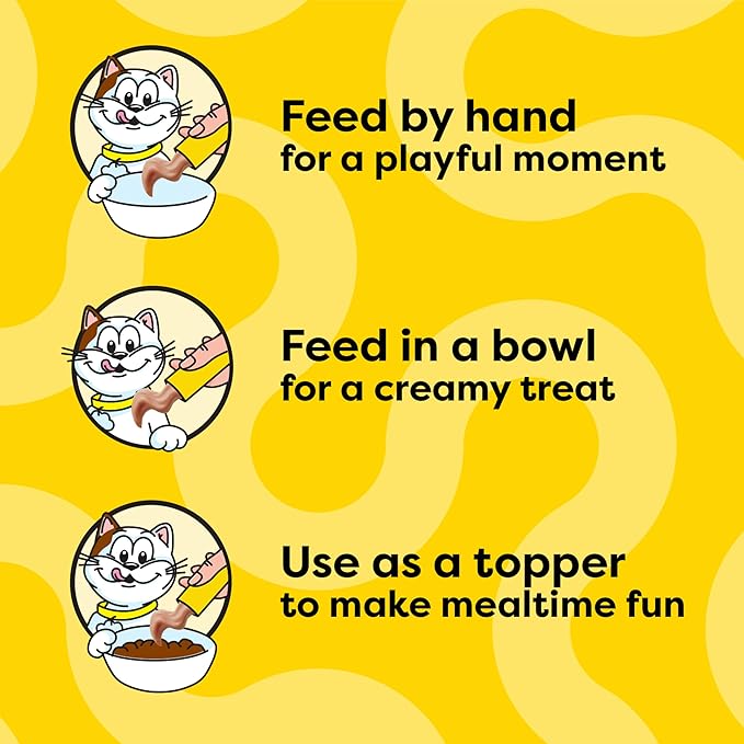 Temptations Puree Kitten Cat Treats Lickable, Chicken & Dairy Flavor, 4 Pouches (Pack of 11)