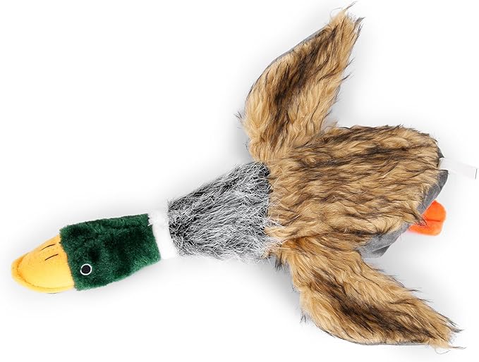 wangstar Squeaky Dog Toy for Puppy Dogs Toys to Keep Them Busy Mallard Duck Stuffed Dog Toys for Medium Small Dogs, 16.5" Wild Duck