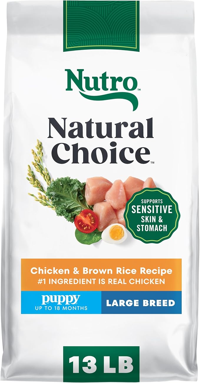 Nutro Natural Choice Large Breed Puppy Food, Dry Dog Food, Chicken & Brown Rice Recipe, 13 lb. Bag