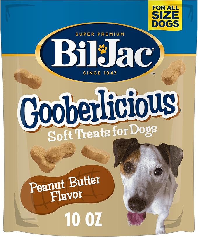 Bil-Jac Gooberlicious Soft Dog Treats | Peanut Butter & Chicken Liver Recipe | 10 oz