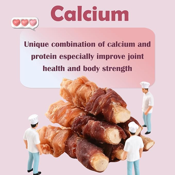 Healthy Dog Treats, Chicken Duck Wrapped Beef Cartilage Dog Chews, Long Lasting Grain Free Rawhide Free Dog Bones for Small Medium Dogs Daily Teeth Grinding Cleaning Chewing Snacks