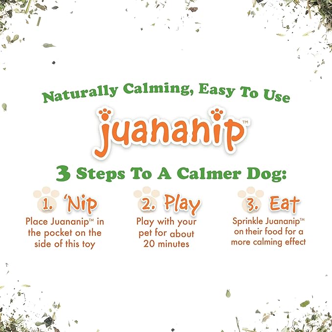 Doggijuana Taco Chewsday Bundle | Tuffer Chewer Taco Plush Squeaky Dog Toy and Juananip Refill Bottle | Calming Aid for Dogs | Organic Catnip Grown in North America | Promotes Relaxation and Play