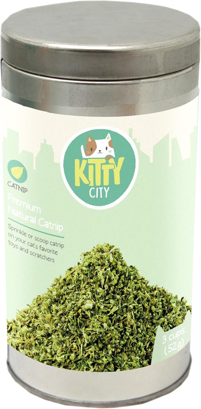 Kitty City Cat Premium Natural Catnip Collection, Catnip Tin