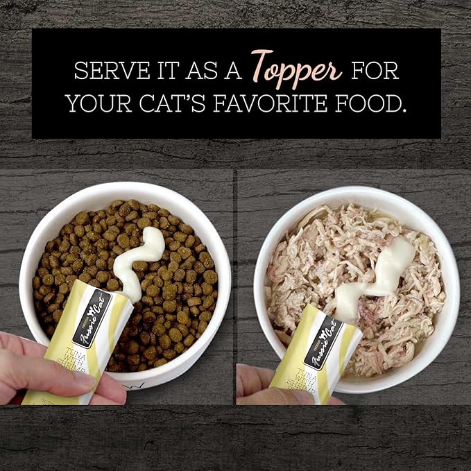 Fussie Cat Puree Grain Free Lickable Treat in 2 Flavors: 2 Tuna with Shrimp and 2 Ocean Fish with Salmon (4 Four-Tube Packs, 16 Tubes Total, 0.5 Ounce per Tube) Plus Shaynanigans Silicone Lid