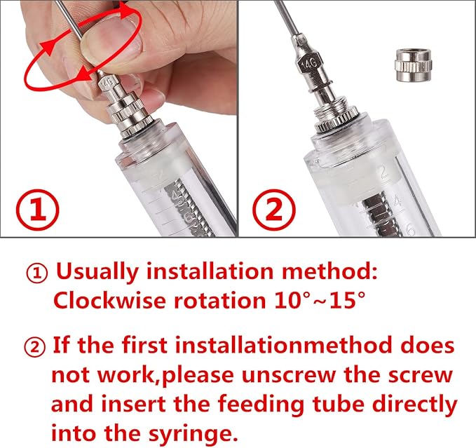 50ML Baby Bird Feeding Syringe Set Pet Syringe with 6 Pcs Curved Gavage Feeding Tubes and Bird Drinker Stainless Steel Metal Feeding Spoon for Baby Birds Parrot Small Pet