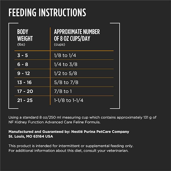 Pro Plan Veterinary Diets Purina NF Kidney Function Advanced Care Feline Formula Dry Cat Food - 8 lb. Bag