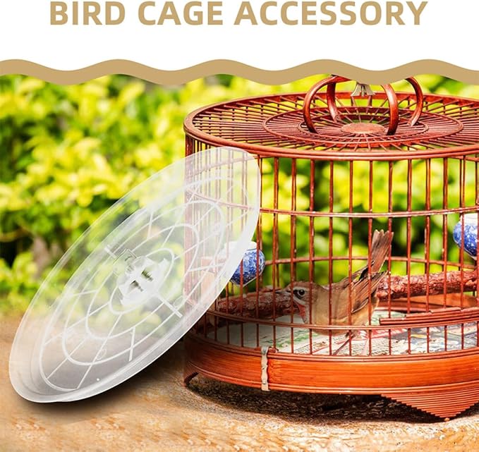 Kisangel 2pcs Plastic Bird Toilet Pan for Birdcage Accessories Litter Tray for Small Animals Compatible Parrots and Other Birds Easy to Clean and Reusable