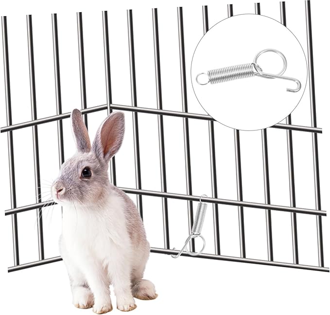 Bird Cage Door Spring Hanger Pet Cage Door Hook Fixed Latch for Rabbit Chicken Pigeon Parrot Cages